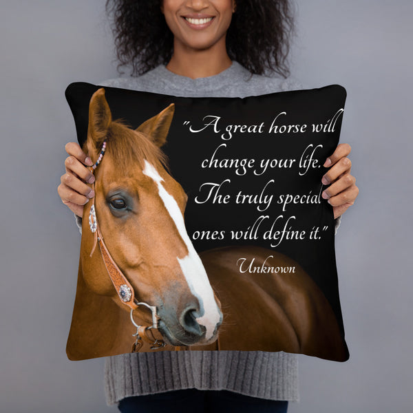 Change Your Life Horse Pillow
