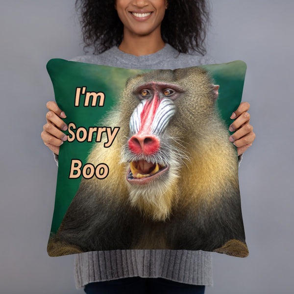 Sorry Boo Mandrill Pillow