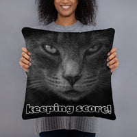 Keeping Score Cat Pillow