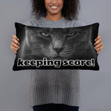 Keeping Score Cat Pillow