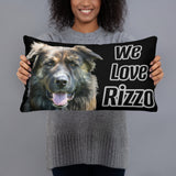 We Love Rizzo Black Pillow