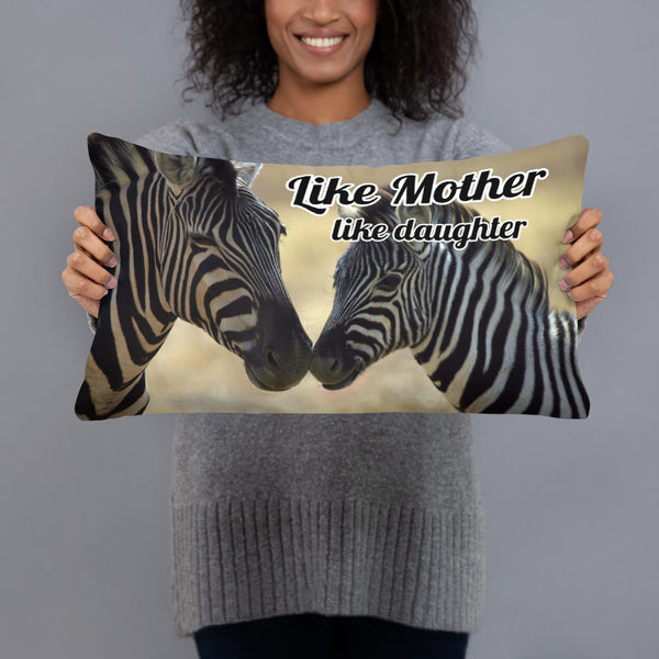 Zebra Like Mother Like Daughter Pillow