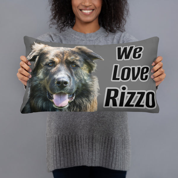 We Love Rizzo Grey Pillow