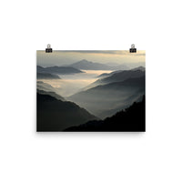 Misty Mountain Top Poster