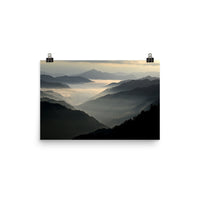 Misty Mountain Top Poster