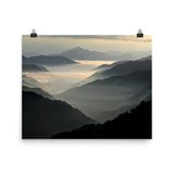 Misty Mountain Top Poster