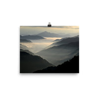 Misty Mountain Top Poster