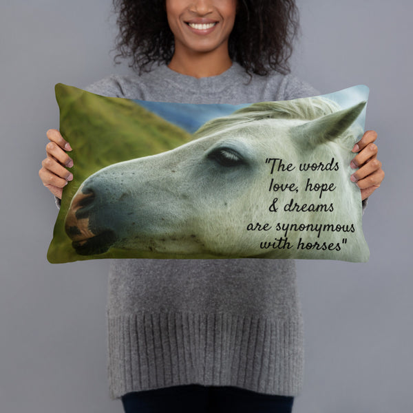 Hope, Love, & Dreams Horse Pillow