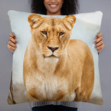Lioness Arise Pillow - White