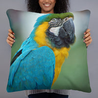 Scarlet Macaw Speak to Me Pillow