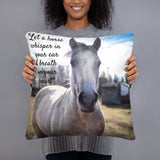 Whisper in Your Ear Horse Pillow