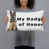 Badge of Honor German Shepherd Pillow