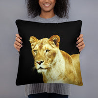 Lioness Arise  Pillow - Black