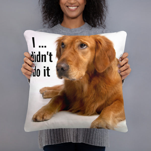 Retriever Didn't Do It Pillow