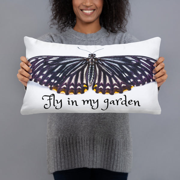 Fly in my Garden Butterfly Pillow