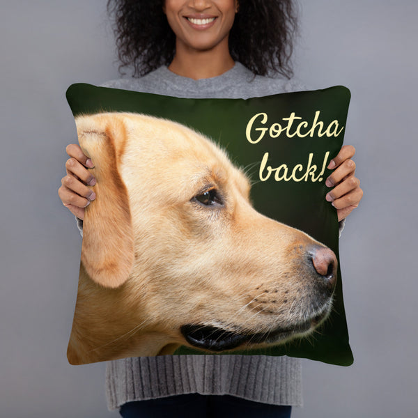 Gotcha Back Lab Pillow