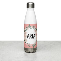 Aria Floral Stainless Steel Water Bottle: The Renee Collection