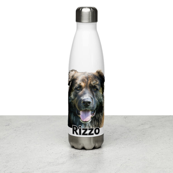 My Dog Rizzo White Flask