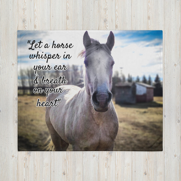 Whisper in Your Ear Horse Throw